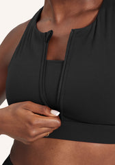 Cadent High Neck Zip Bra