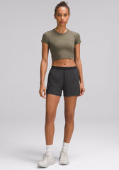 Split-Hem High-Rise Running Short 3"