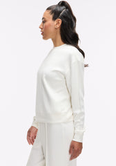 Washed Interlock Pintuck Crewneck
