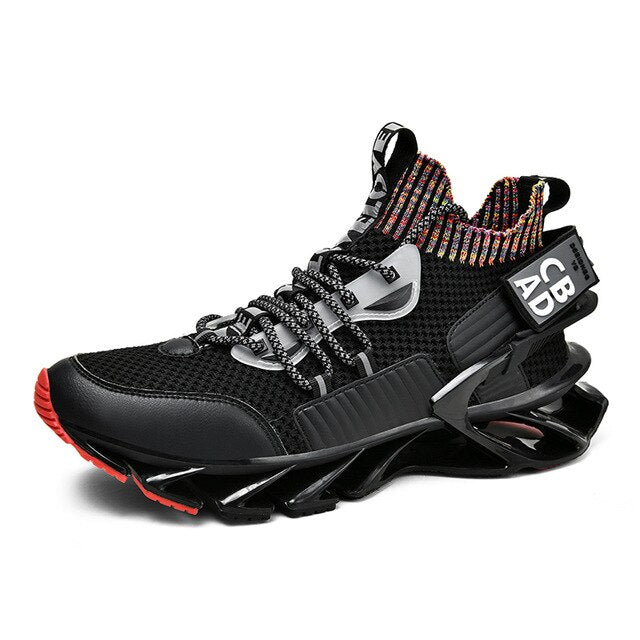 New Design Blade Running Shoes for Men Professional Elastic Jogging Shoes High Quality Cushioning Sneakers Outdoor Male Footwear